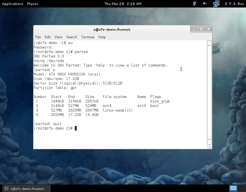How to install Fedora on top of ZFS —
